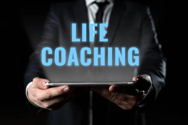 Konceptuální Zobrazení Life Coaching Business Přístup Zlepšení Života Podle Výzev — Stock fotografie