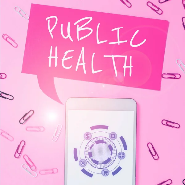 Tekst Pisma Zdrowie Publiczne Słowo Rzecz Promowania Zdrowego Stylu Życia — Zdjęcie stockowe