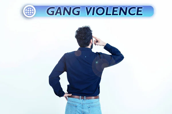 Conceptual Display Gang Violence Business Overview Infringement Laws Caused Group —  Fotos de Stock