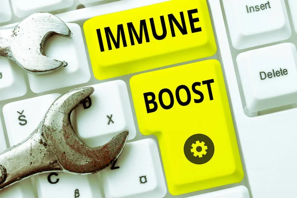 Text Sign Showing Immune Boost Business Overview Being Able Resist —  Fotos de Stock
