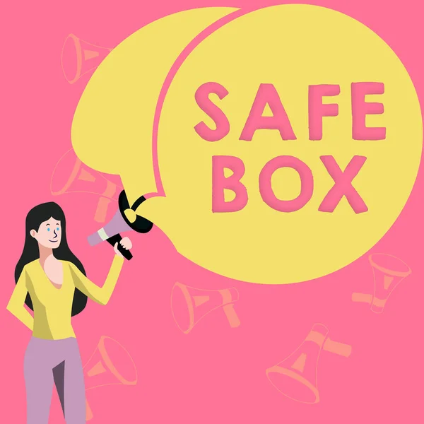 Tekst Pisma Ręcznego Safe Box Pomysł Biznes Mała Struktura Której — Zdjęcie stockowe