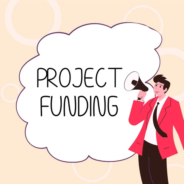 Calligrafia Testo Project Funding Business Idea Pagare Avvio Fine Renderlo — Foto Stock