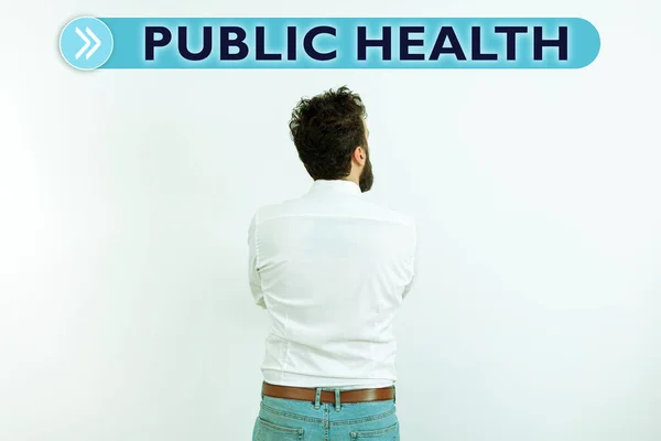 Conceptual Caption Public Health Internet Concept Promoting Healthy Lifestyles Community — Foto Stock