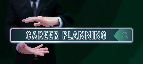 Writing Displaying Text Career Planning Concept Meaning List Goals Actions — Foto Stock