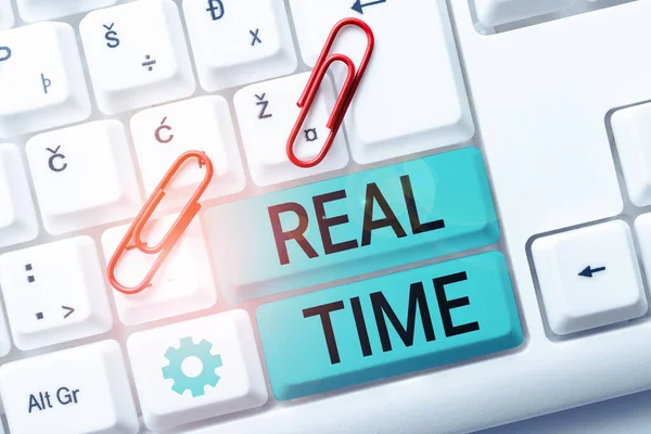 Conceptual Display Real Time Business Concept Actual Time Which Processes — Fotografia de Stock