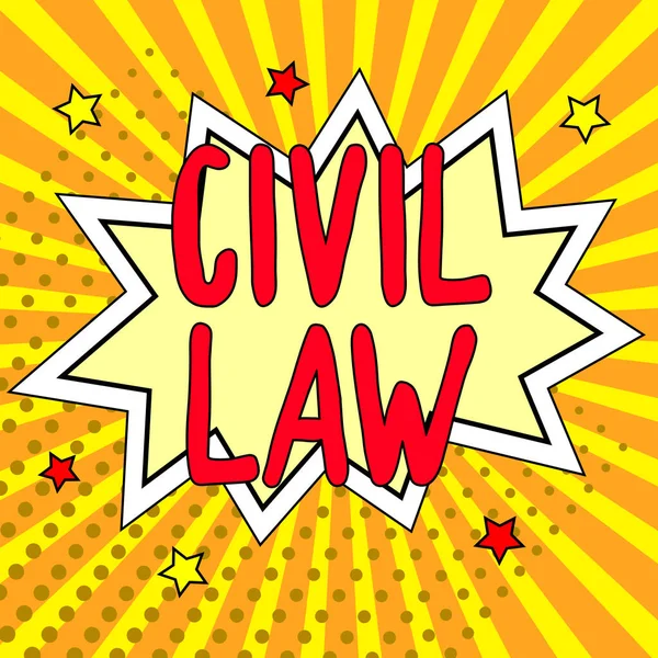 Conceptual Caption Civil Law Business Concept Law Concerned Private Relations — 스톡 사진