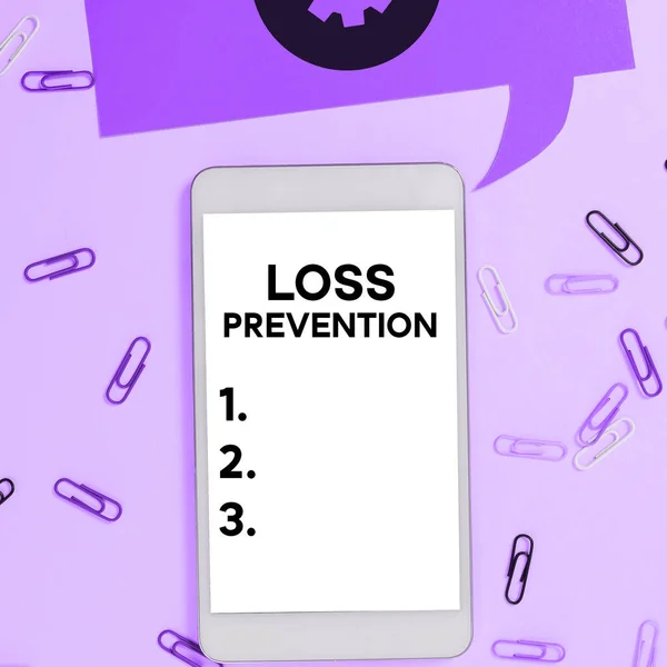 Conceptual Caption Loss Prevention Business Approach Fact You Longer Have — Zdjęcie stockowe