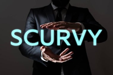 El yazısı işareti İskorbüt, C vitamini eksikliğinden kaynaklanan hastalık anlamına geliyor.