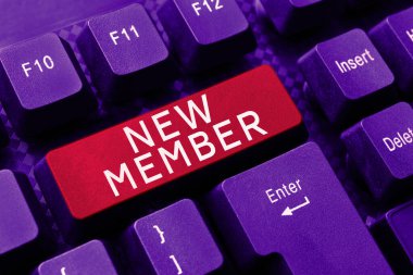 Yeni Üye ve İnternet Konsepti 'nin yeni doğan çocuk şirketine ya da ekibine eleman alımını gösteren metin işareti