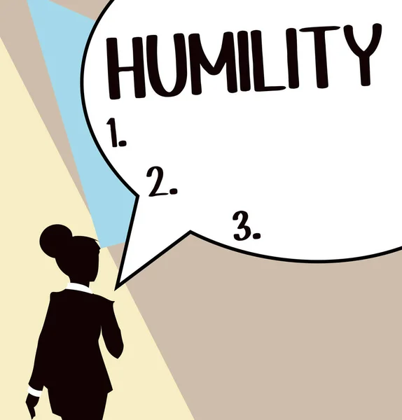 Exibição Conceitual Humildade Abordagem Negócios Humildade Uma Virtude Para Não — Fotografia de Stock
