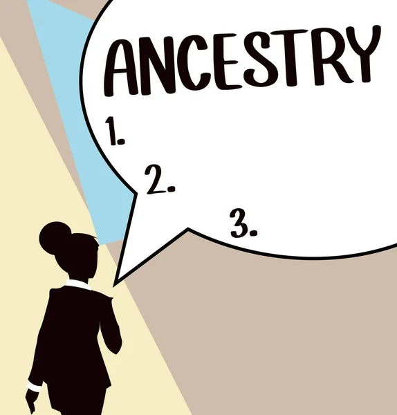 Writing Displaying Text Ancestry Business Overview History Developmental Process Phenomenon — Stock Photo, Image