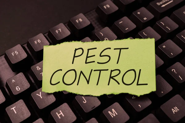 Έμπνευση Δείχνει Σημάδι Pest Control Επιχειρηματική Ιδέα Θανάτωση Καταστροφικών Εντόμων — Φωτογραφία Αρχείου