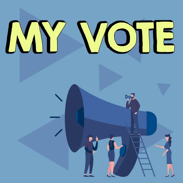 Inspiration Showing Sign Vote Business Idea Act Showing Your Choice — Stock Photo, Image