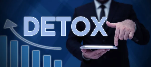 Напис Текстом Представляє Detox Інтернет Concept Moment Diet Nutrition Health — стокове фото