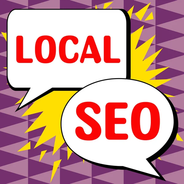Conceptual Display Local Seo Business Overview Effective Way Marketing Your — Stock Photo, Image