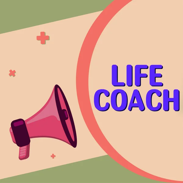 Text Caption Presenting Life Coach Internet Concept Person Who Advices — Stock Fotó