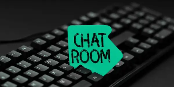 Handwriting Text Chat Room Business Overview Area Internet Computer Network — Stockfoto