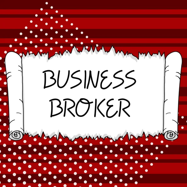 Texto Que Muestra Inspiración Business Broker Conceptual Photo Publishing Short — Foto de Stock