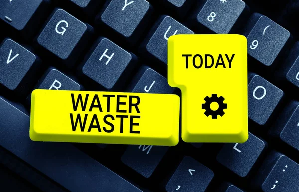 Κείμενο Έμπνευσης Water Waste Επιχειρησιακή Επισκόπηση Υγρού Που Έχει Χρησιμοποιηθεί — Φωτογραφία Αρχείου