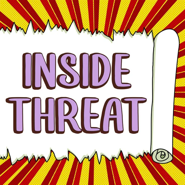 Handskrift Tecken Threat Business Showcase Information Som Bara Insider Skulle — Stockfoto