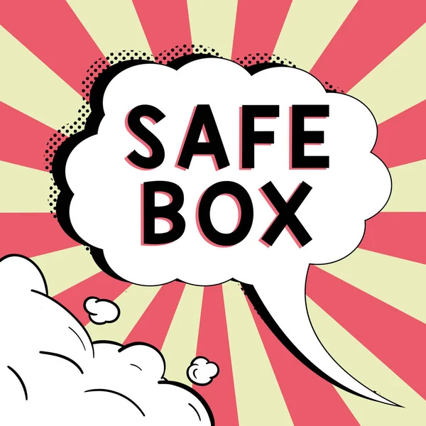 Hand Writing Sign Safe Box Word Small Structure You Can — Zdjęcie stockowe