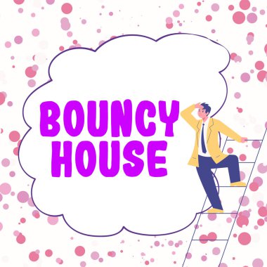 Kavramsal başlık Zıplama Evi, İnternet Konsepti Otomatik programı İnternet Yapay Zeka üzerinden çalışıyor