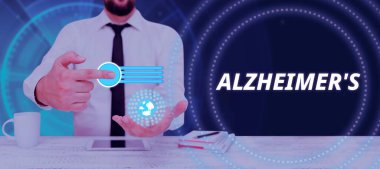 Conceptual display Alzheimers, Business approach Progressive mental deterioration that can occur in middle age