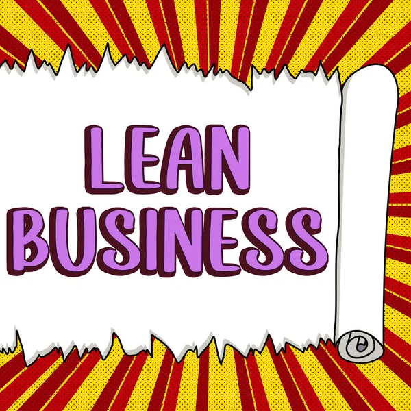 Conceptual Caption Lean Business Word Written Improvement Waste Minimization Sacrificing — Stock Photo, Image