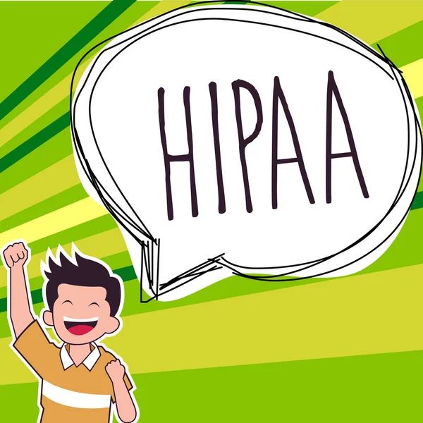 Conceptual Caption Hipaa Business Showcase Rövidítés Egészségbiztosítási Hordozhatóság Elszámoltathatóságát Jelenti — Stock Fotó
