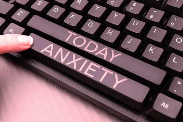 Conceptual display Anxiety, Word for Excessive uneasiness and apprehension Panic attack syndrome