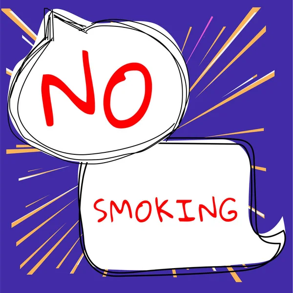 Mão Escrita Sinal Não Fumar Palavra Escrito Sobre Uso Tabaco — Fotografia de Stock