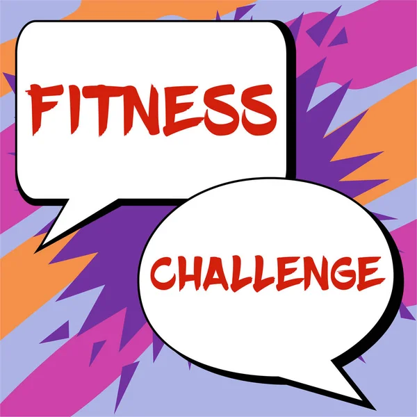 Yazısı Yazıları Fitness Challenge Kelimeler Fiziksel Olarak Sağlıklı Formda Olmak — Stok fotoğraf
