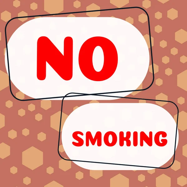 Inspiração Mostrando Sinal Não Fumar Conceito Negócio Usando Tabaco Proibido — Fotografia de Stock