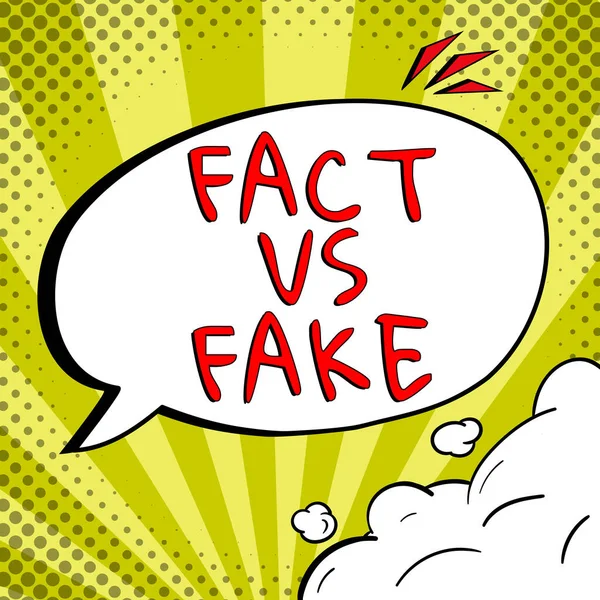 Writing Displaying Text Fact Fake Business Idea True False Doubt — Stock fotografie
