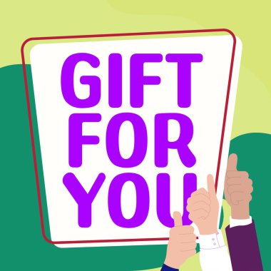 Text showing inspiration Gift For You, Word Written on To receive a present surprise special occasion appreciation