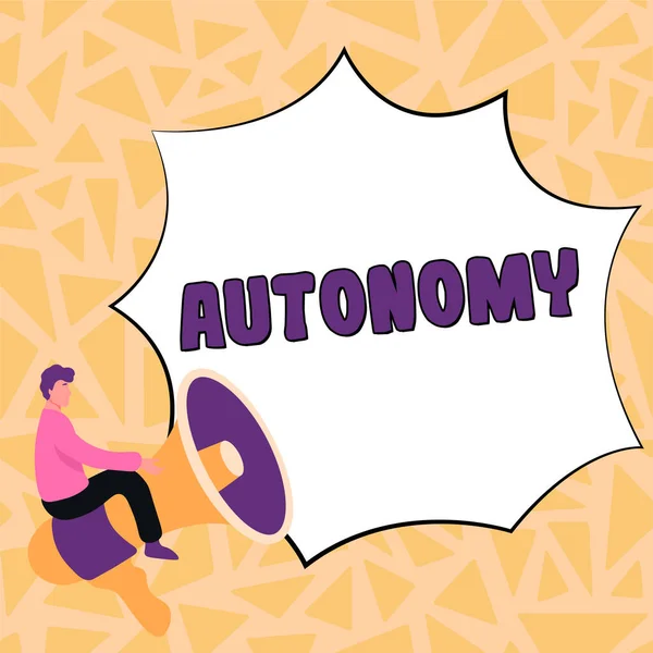 Conceptual Display Autonomy Word Written Vehicle Can Guide Itself Human — Φωτογραφία Αρχείου