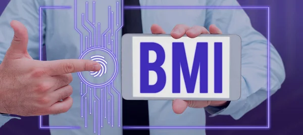 Πινακίδα Γραφής Χεριών Bmi Επιχειρηματική Προσέγγιση Μέθοδος Εκτίμησης Των Επιπέδων — Φωτογραφία Αρχείου