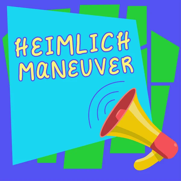 Знак Відображає Heimlich Maneuver Концептуальне Фото Застосування Підвищеного Тиску Разі — стокове фото