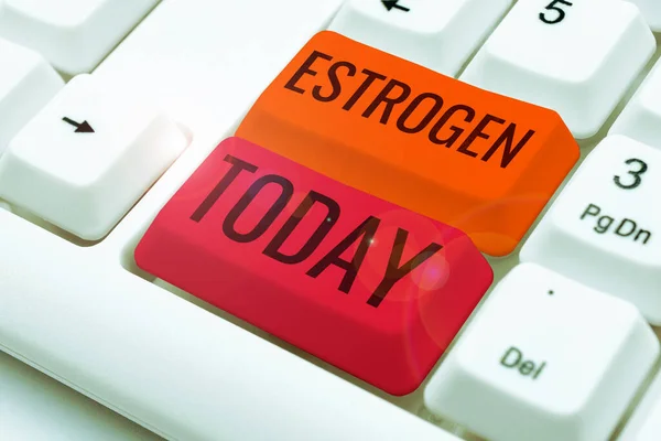 stock image Inspiration showing sign Estrogen, Business showcase Group of hormones promote the development of female characteristics