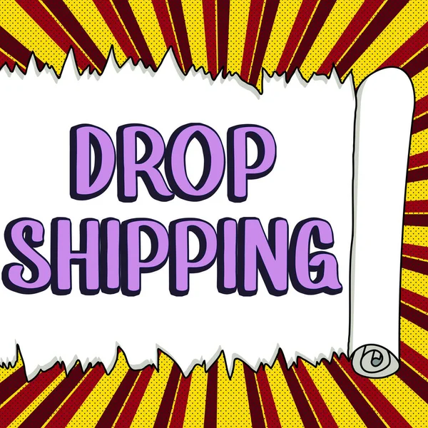 Handwriting Text Drop Shipping Word Written Send Goods Manufacturer Directly — Zdjęcie stockowe