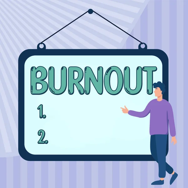 Conceptuele Weergave Burnout Zakelijk Overzicht Gevoel Van Fysieke Emotionele Uitputting — Stockfoto