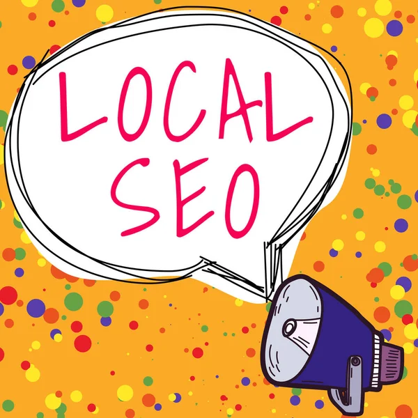 Conceptual Caption Local Seo Business Idea Effective Way Marketing Your — Stockfoto