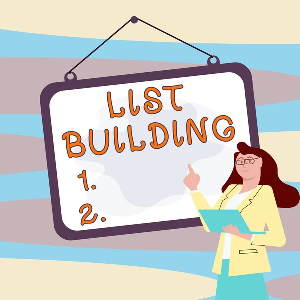 Text Showing Inspiration List Building Business Concept Database People You — Stockfoto