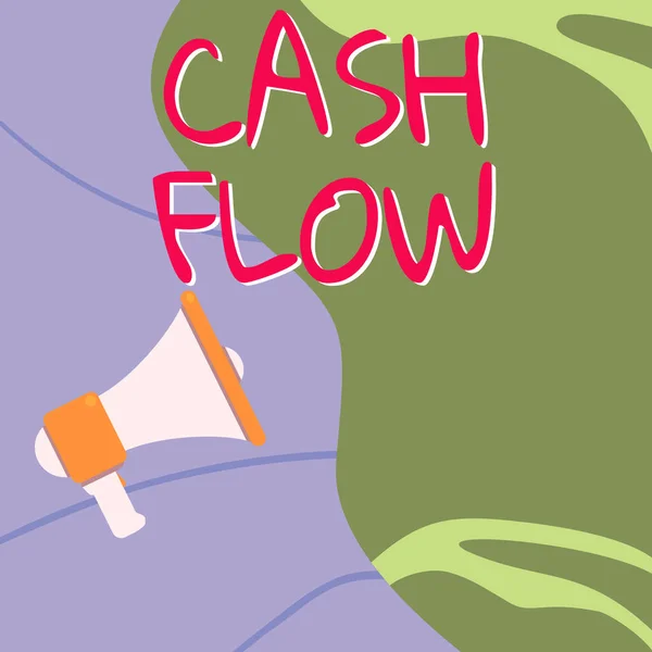 Text Sign Showing Cash Flow Business Idea Movement Money Out — Fotografia de Stock