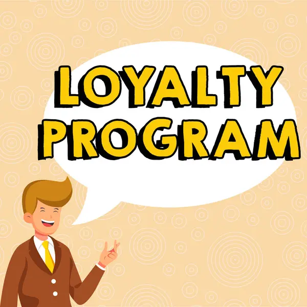Text Showing Inspiration Loyalty Program Business Idea Marketing Effort Provide — Stok fotoğraf