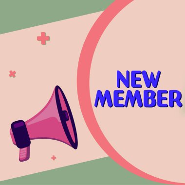 Yeni Üye, İş Girişimi 'nin yeni doğan çocuk şirketine ya da ekibine eleman aldığını gösteren metin işareti