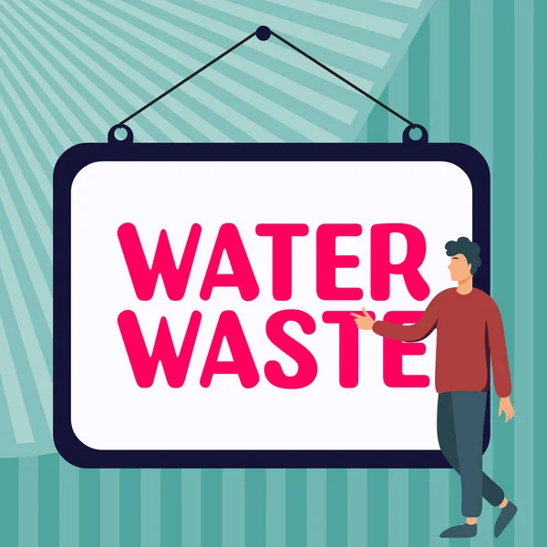 Conceptual Display Water Waste Business Idea Liquid Has Been Used — Stockfoto