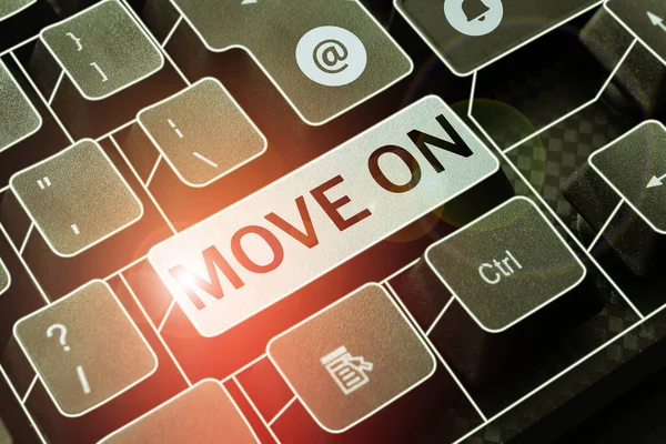 Conceptual Display Move Business Approach Leave Place You Staying Somewhere — Stockfoto