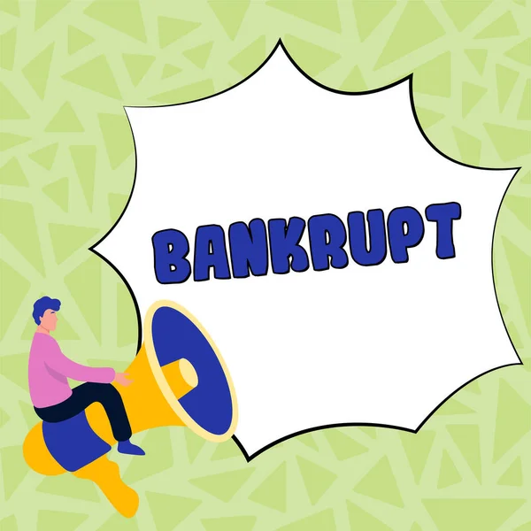 Εγγραφή Εμφάνισης Κειμένου Bankrupt Επιχειρηματική Έννοια Μειώνεται Μια Κατάσταση Οικονομικής — Φωτογραφία Αρχείου