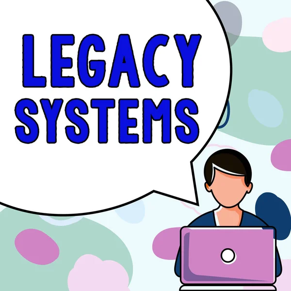 Text Showing Inspiration Legacy Systems Business Approach Old Method Technology — 图库照片